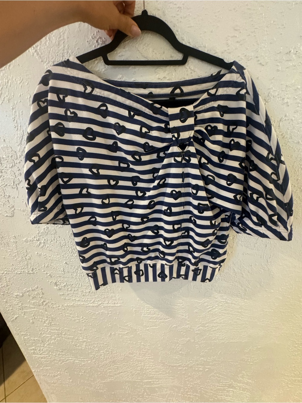Marc Jacob’s Navy & White Striped Bow-Front Women's Top